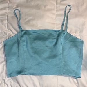 Satin crop cami
